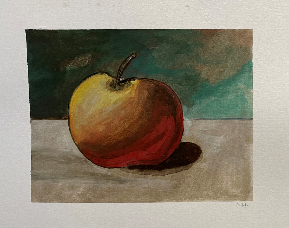 Apfel | Acryl auf Malkarton
