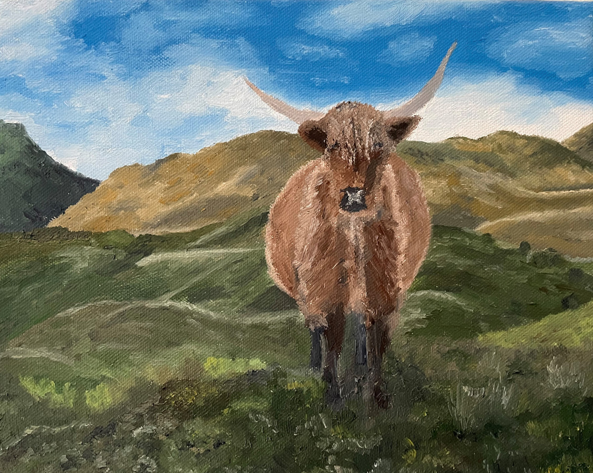 Highland Cow | Öl auf Leinwand